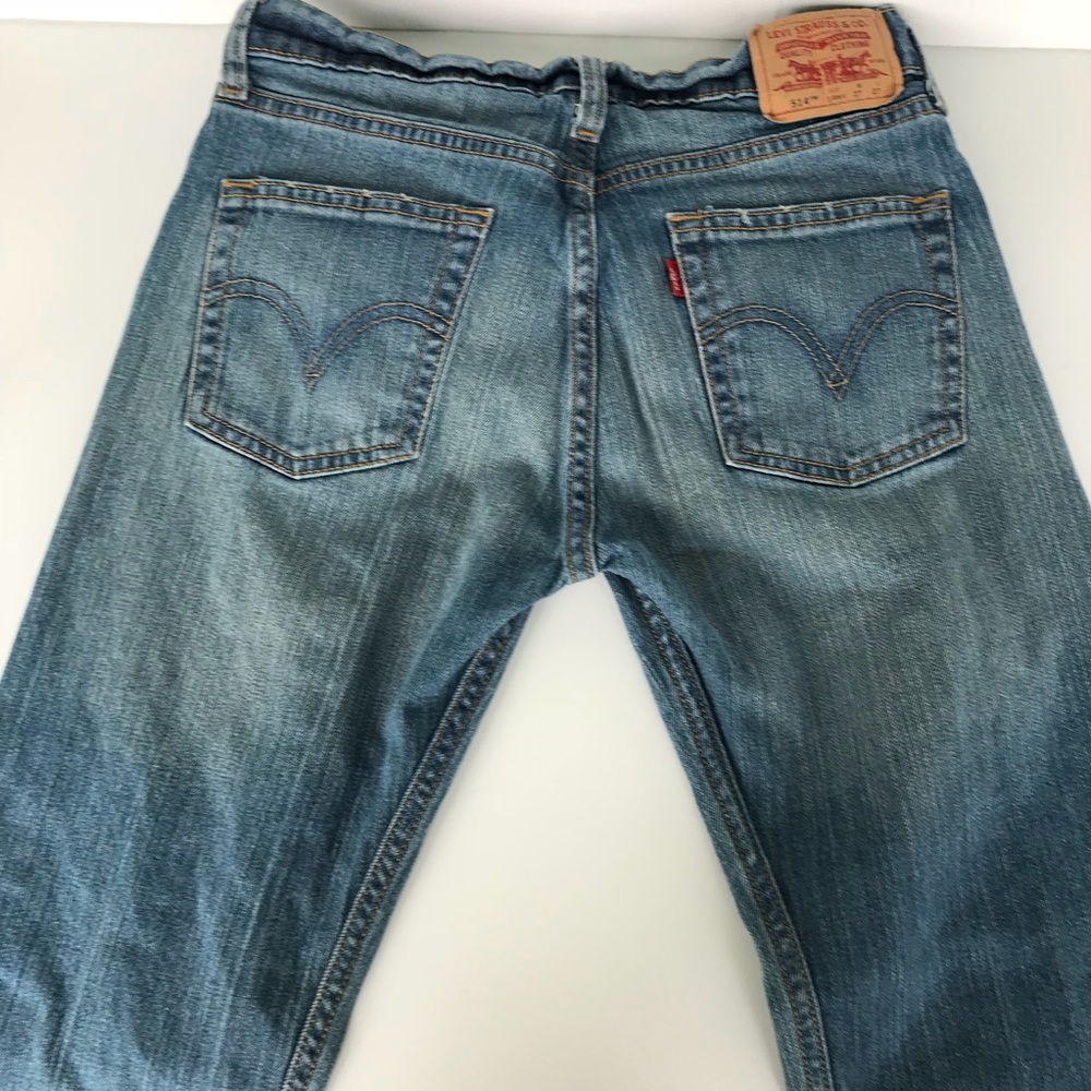 Levi’s 514 slim straight distressed jeans size 14